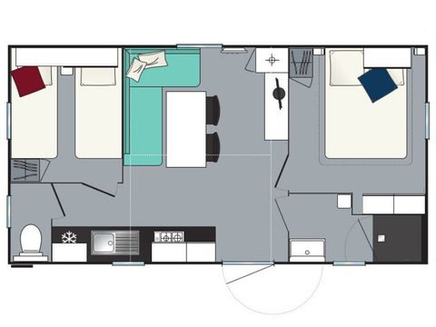 MOBILHOME 6 personnes - Evasion 2 chambres 28m²